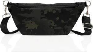~ SLING Faraday Bag ~ Data Security Cross-Body for Executive Travel ~ Tracking/Hacking Defense ~ Crystal Faraday Sleeve ~ Midnight Multicam