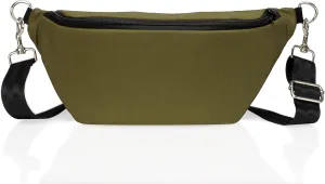 ~ SLING Faraday Bag ~ Data Security Cross-Body for Executive Travel ~ Tracking/Hacking Defense ~ Crystal Faraday Sleeve ~ OD Green
