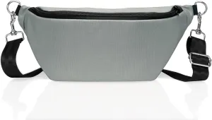 ~ SLING Faraday Bag ~ Data Security Cross-Body for Executive Travel ~ Tracking/Hacking Defense ~ Crystal Faraday Sleeve ~ Silver