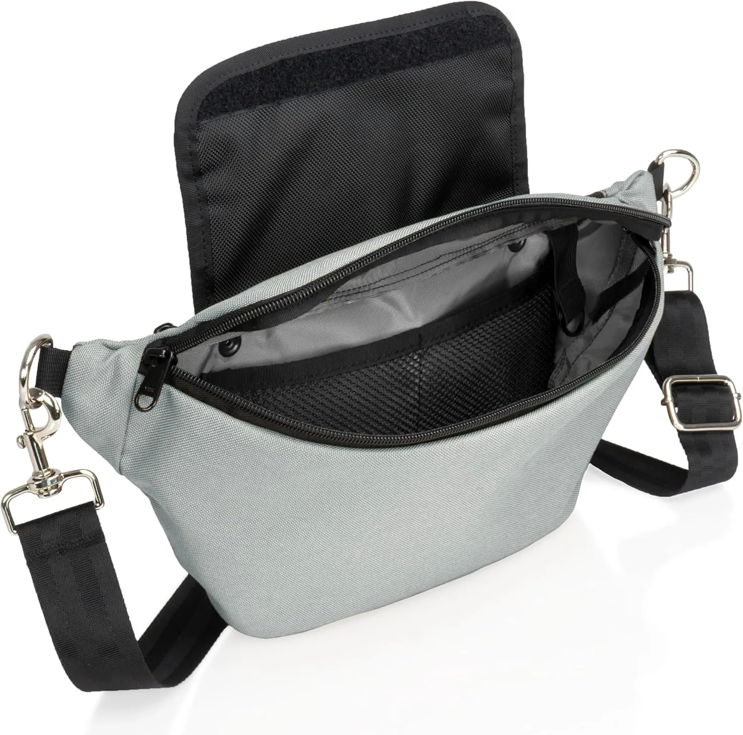 ~ SLING Faraday Bag ~ Data Security Cross-Body for Executive Travel ~ Tracking/Hacking Defense ~ Silver