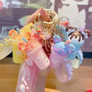 🍦 Sweet & Whimsical Ice Cream Keychain 🎀 - Adorable Accessory for Your Bags! ✨