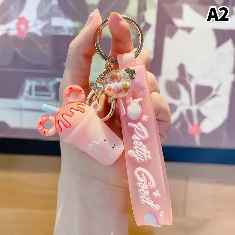🍦 Sweet & Whimsical Ice Cream Keychain 🎀 - Adorable Accessory for Your Bags! ✨