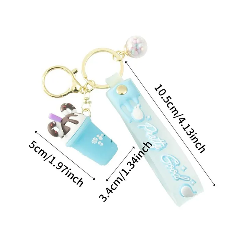 🍦 Sweet & Whimsical Ice Cream Keychain 🎀 - Adorable Accessory for Your Bags! ✨