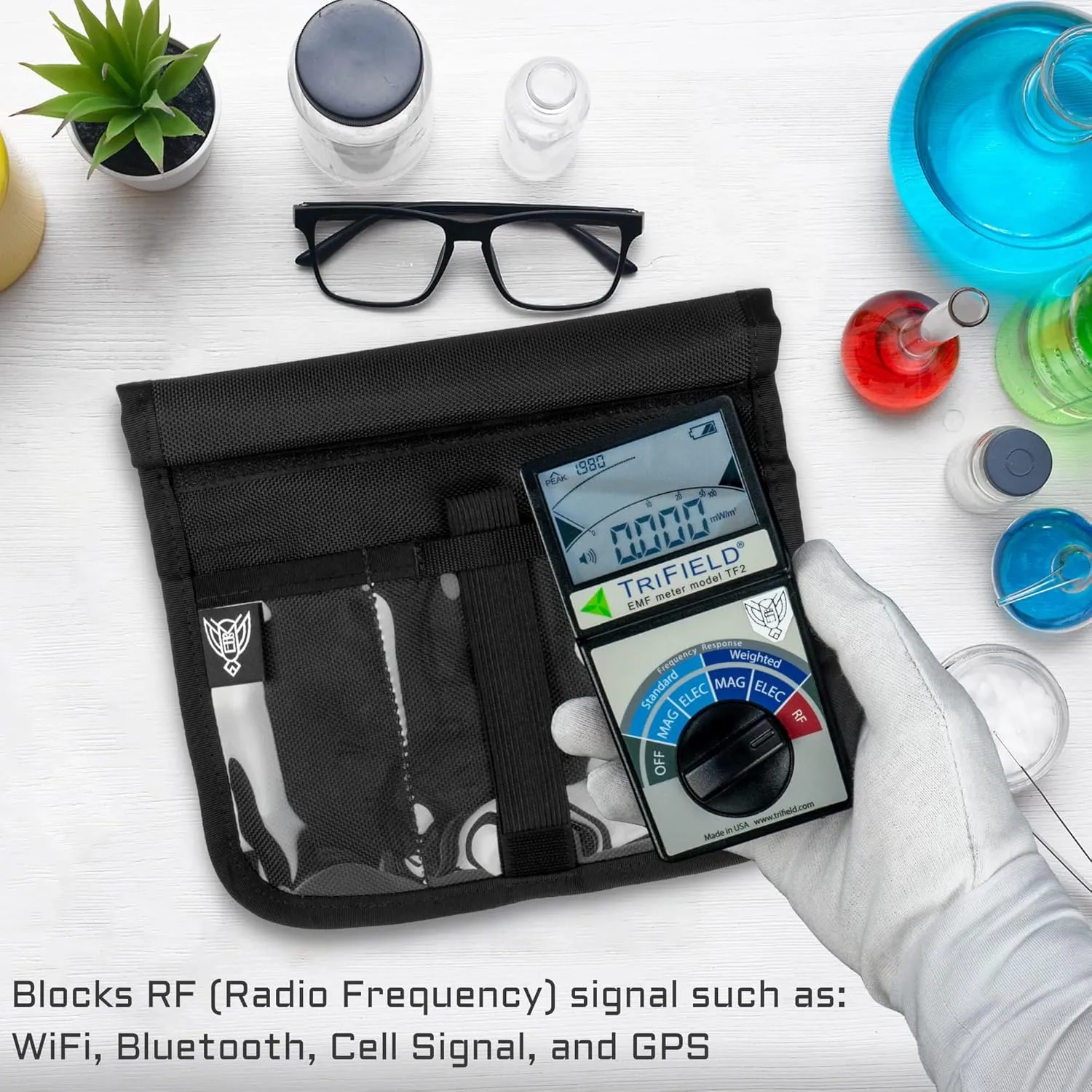 ~ Xecutive LITE Series Faraday Bag for Phones and Other Small Electronics ~ Data Security for Executive Travel ~ Tracking/Hacking Defense ~ Midnight Multicam Camo 1000D Cordura