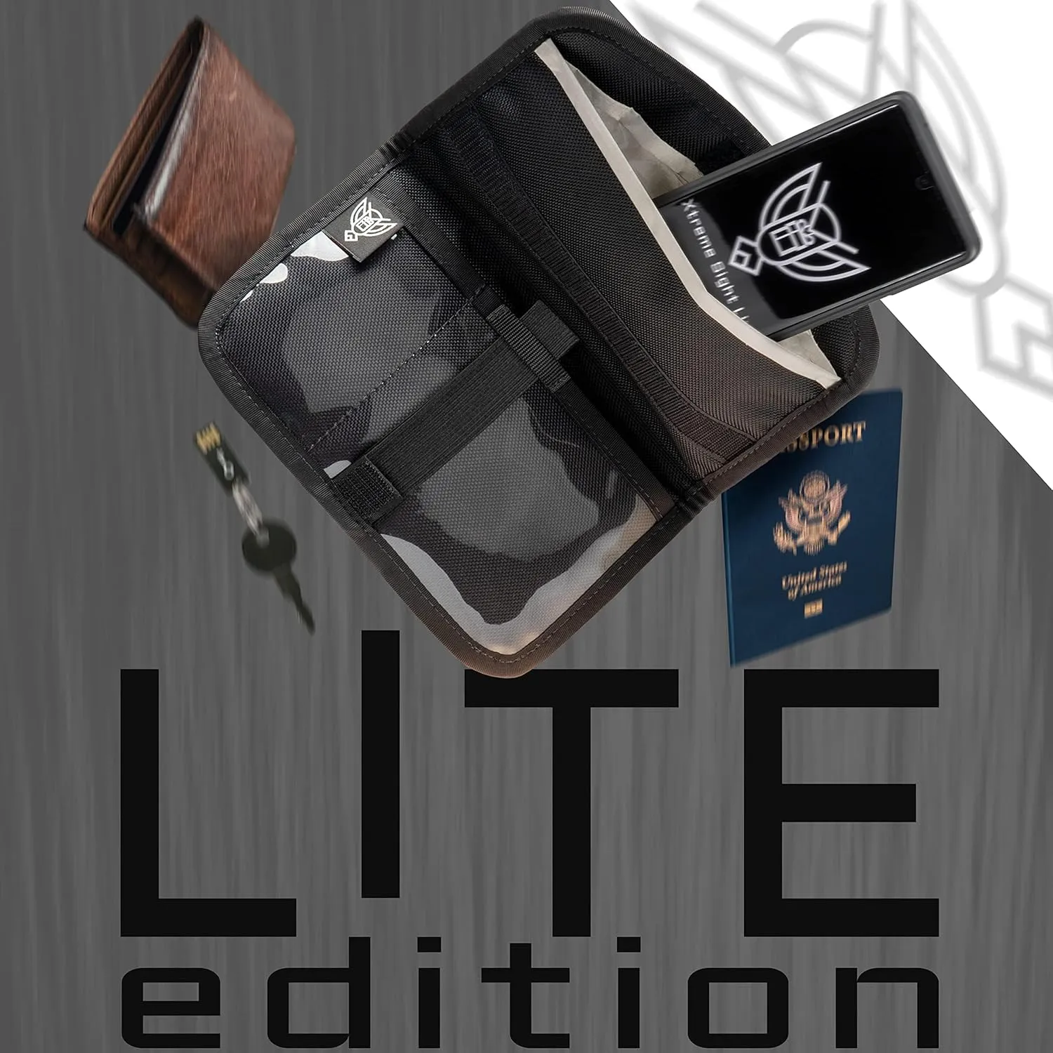 ~ Xecutive LITE Series Faraday Bag for Phones and Other Small Electronics ~ Data Security for Executive Travel ~ Tracking/Hacking Defense ~ Mil Spec Multicam Camo