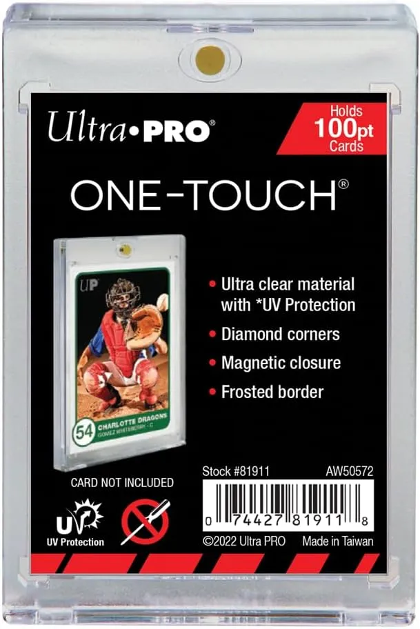 10 Ultra Pro 100pt Magnetic Card Holder Cases - Holds Thick Baseball, Football, Hockey Cards