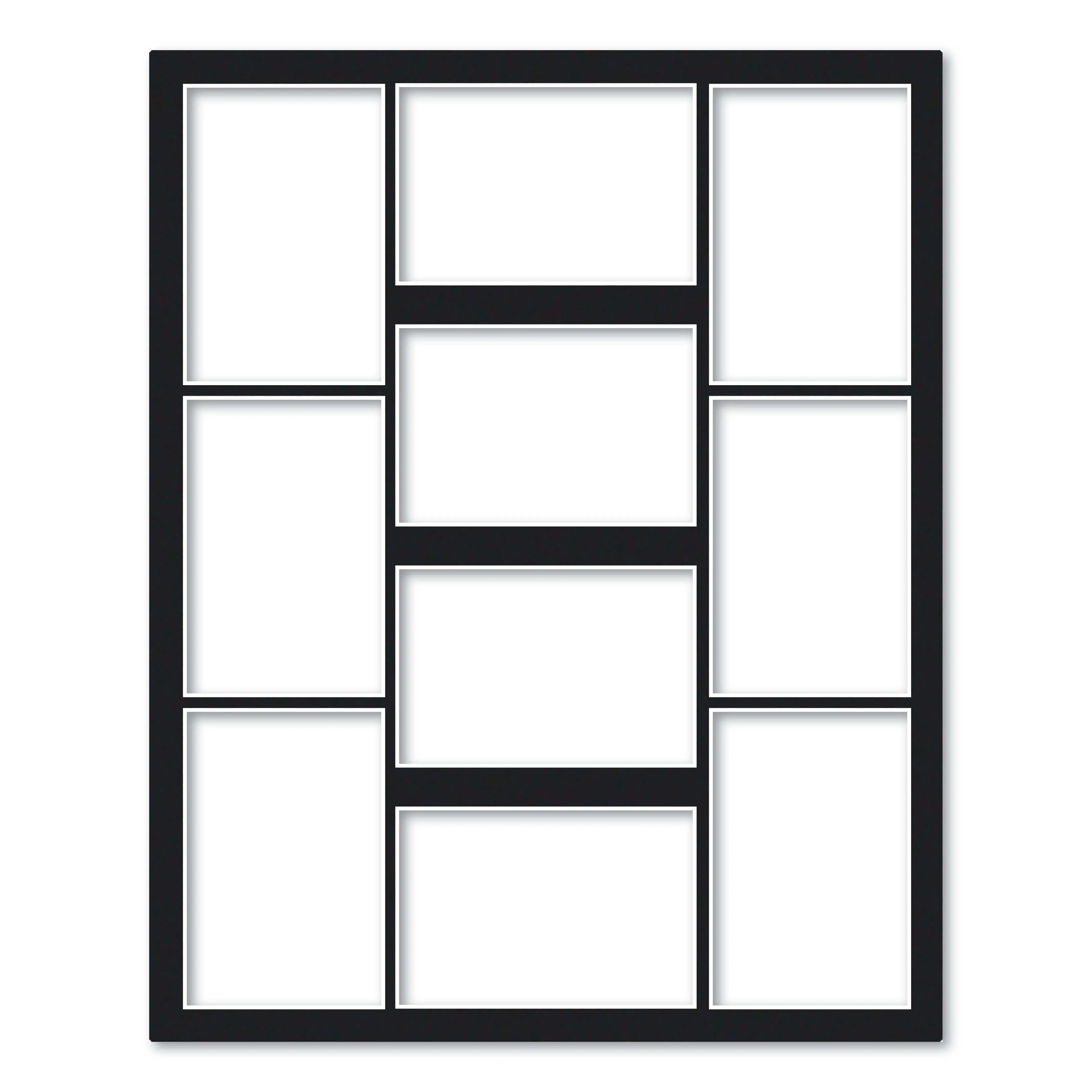 10 Window (4x6in) Collage Photo Mat Board