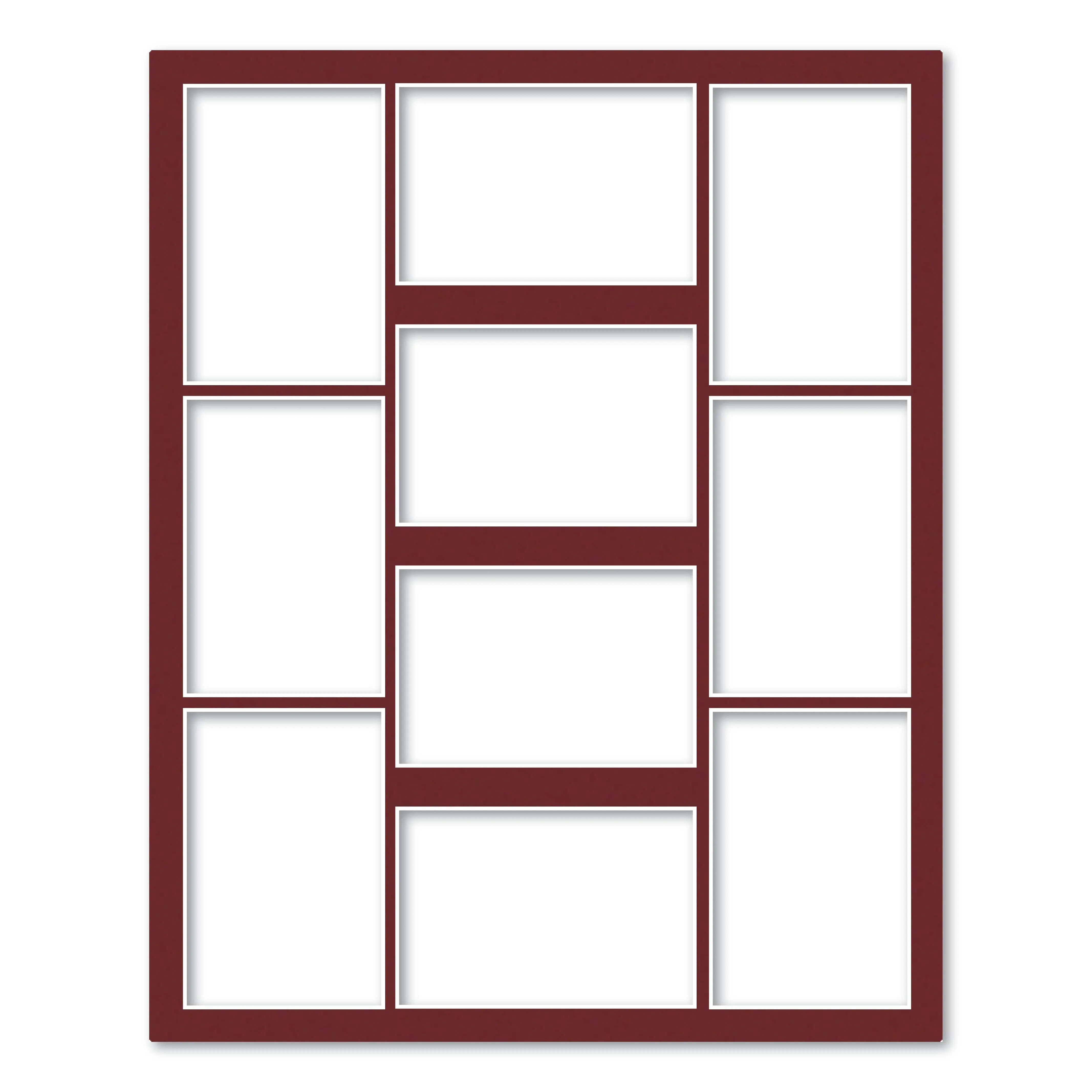 10 Window (4x6in) Collage Photo Mat Board
