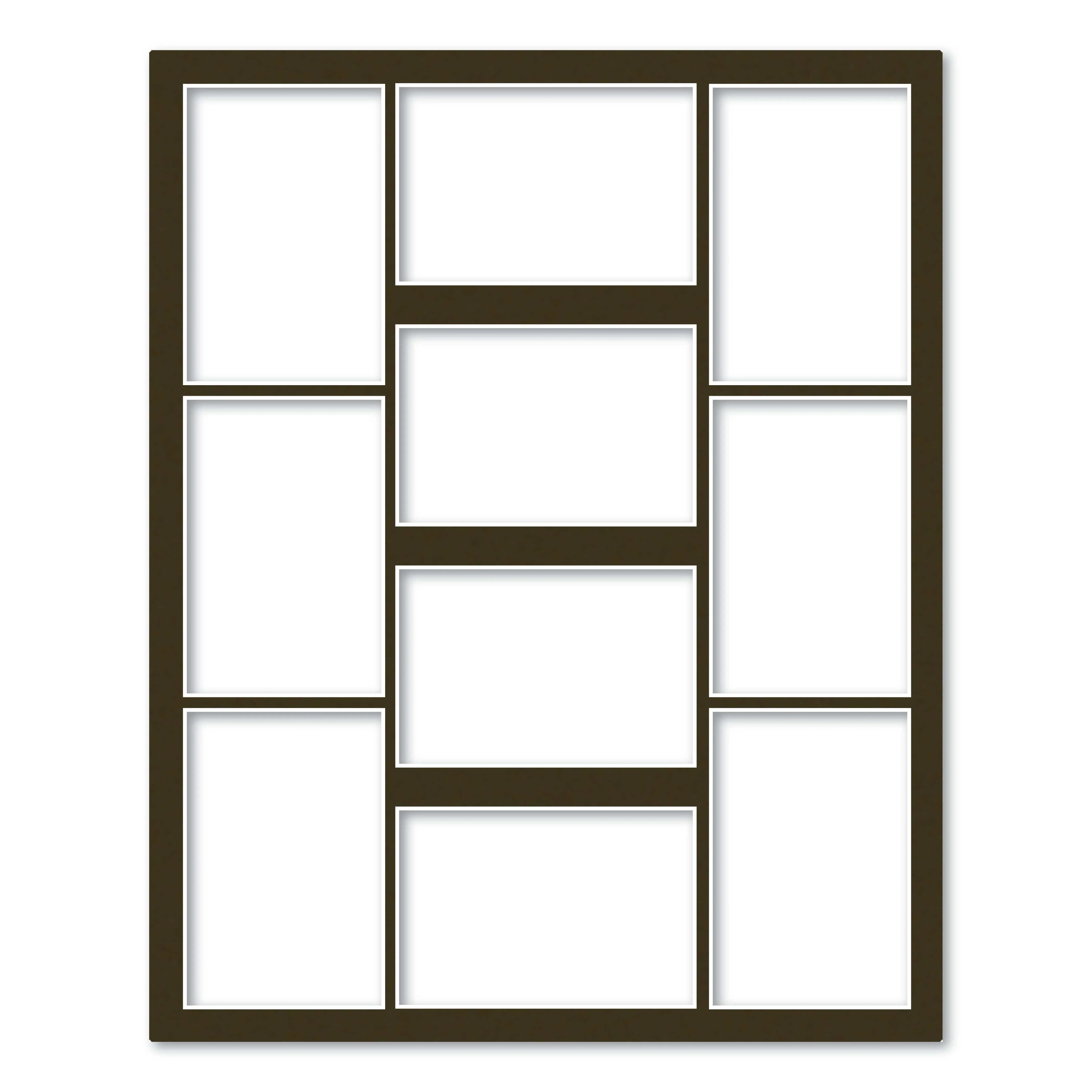 10 Window (4x6in) Collage Photo Mat Board