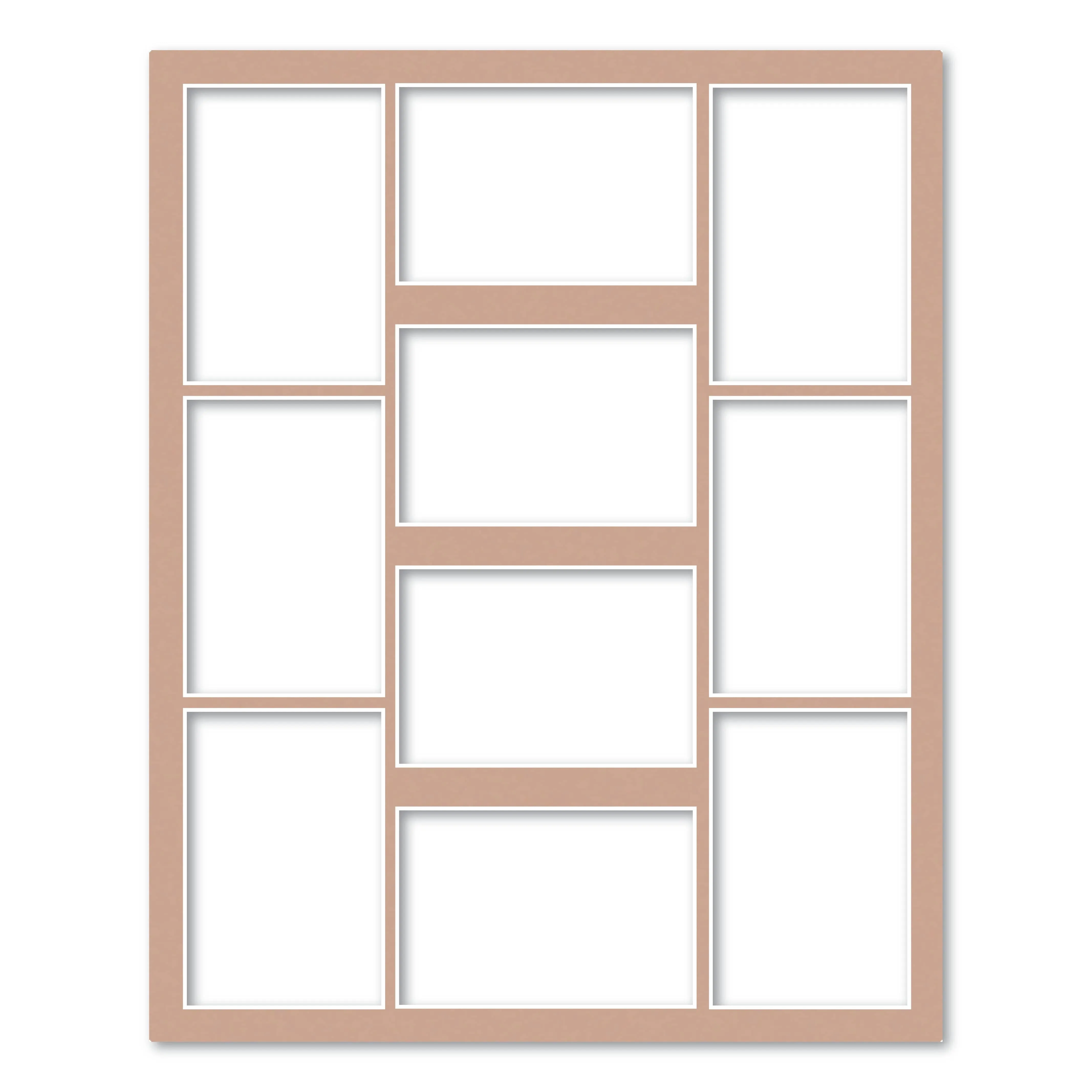 10 Window (4x6in) Collage Photo Mat Board