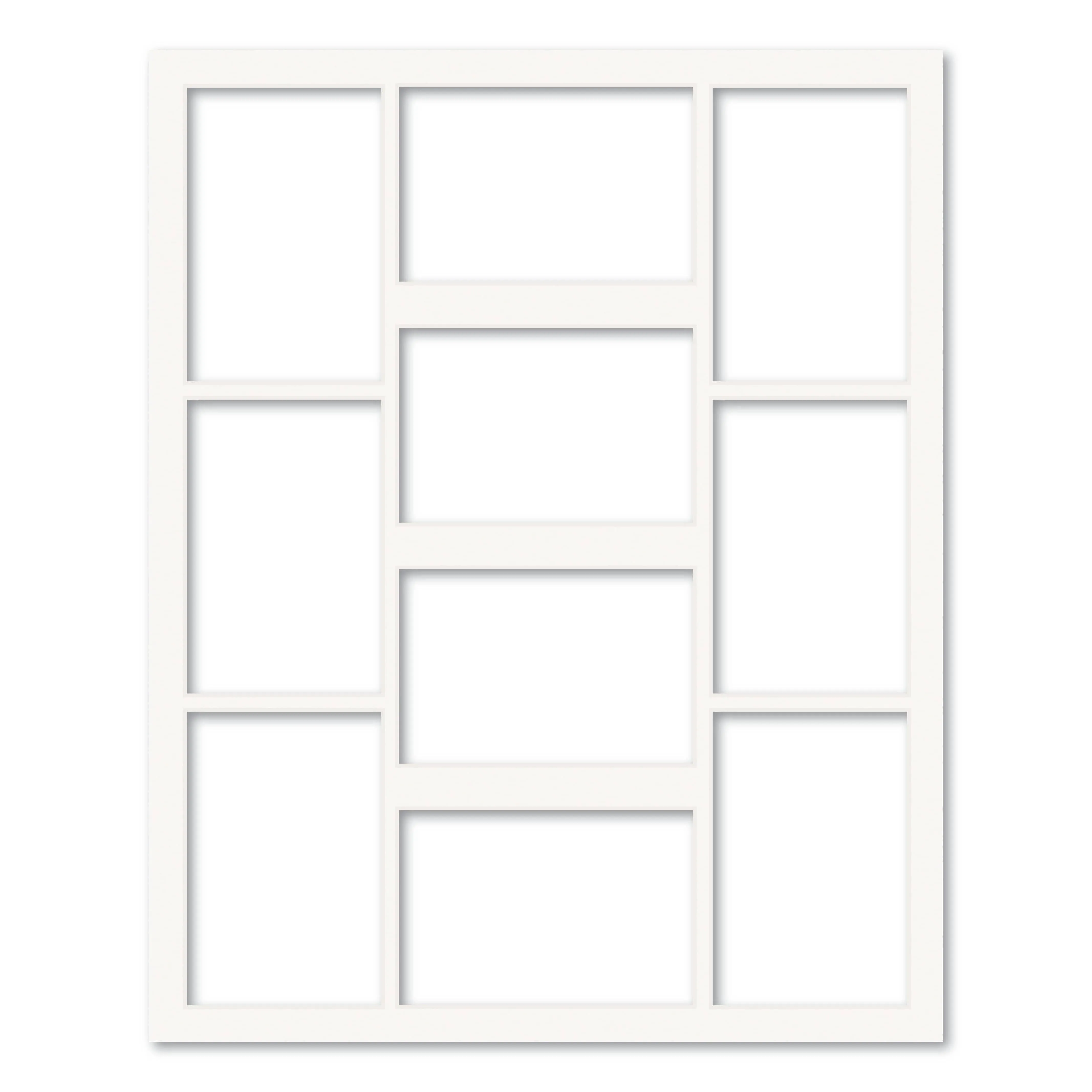 10 Window (4x6in) Collage Photo Mat Board
