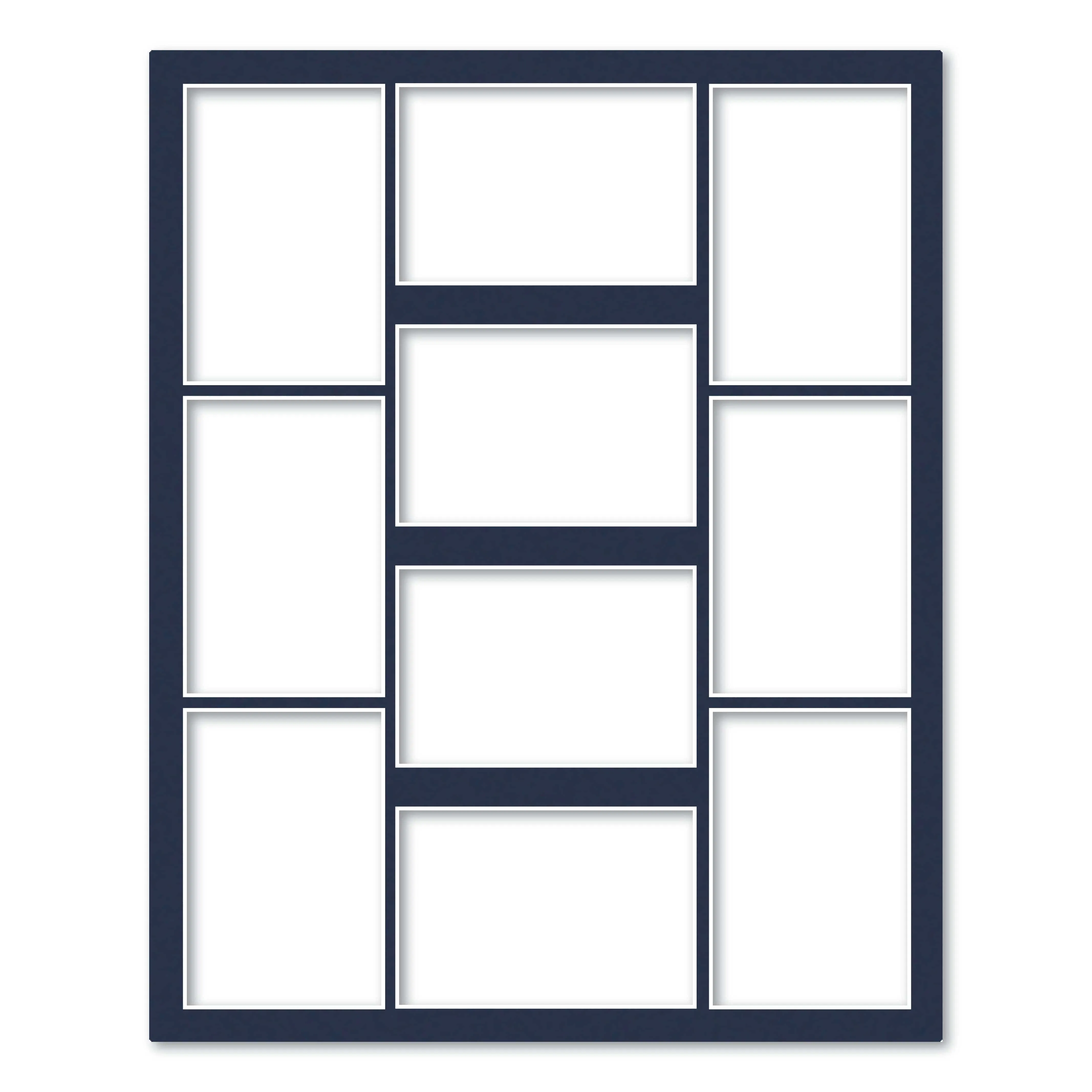 10 Window (4x6in) Collage Photo Mat Board