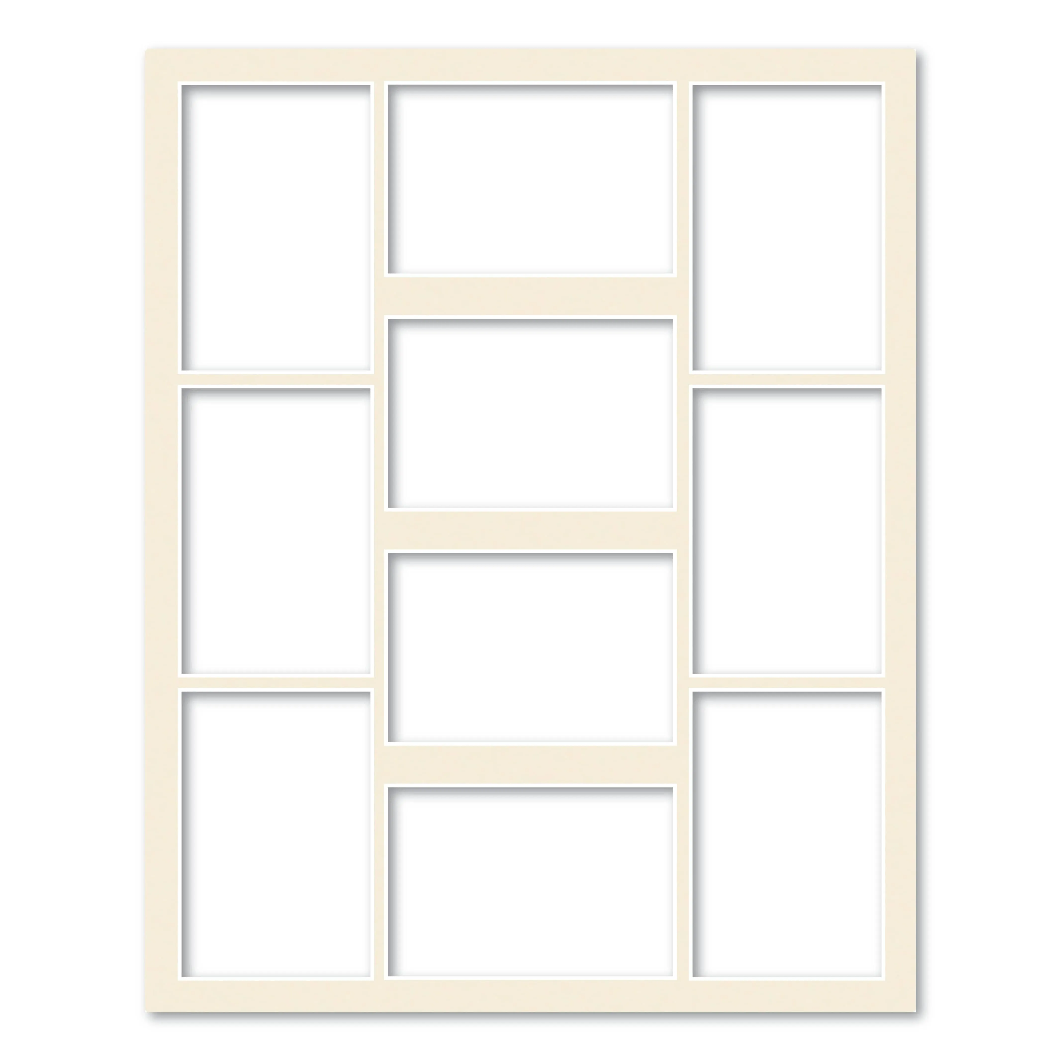 10 Window (4x6in) Collage Photo Mat Board
