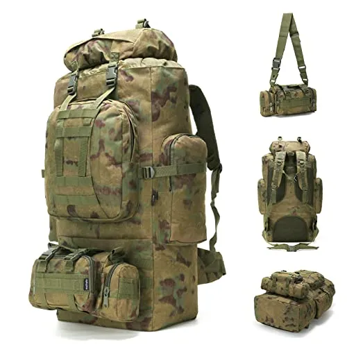 100L Camping Hiking Backpack,Molle military Tactical Rucksack Backpack