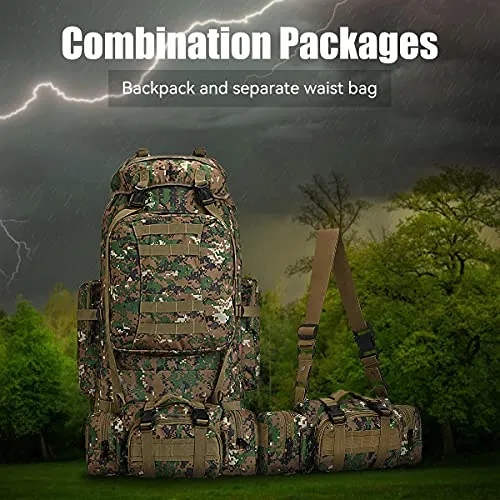 100L Camping Hiking Backpack,Molle military Tactical Rucksack Backpack