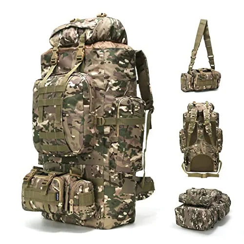 100L Camping Hiking Backpack,Molle military Tactical Rucksack Backpack