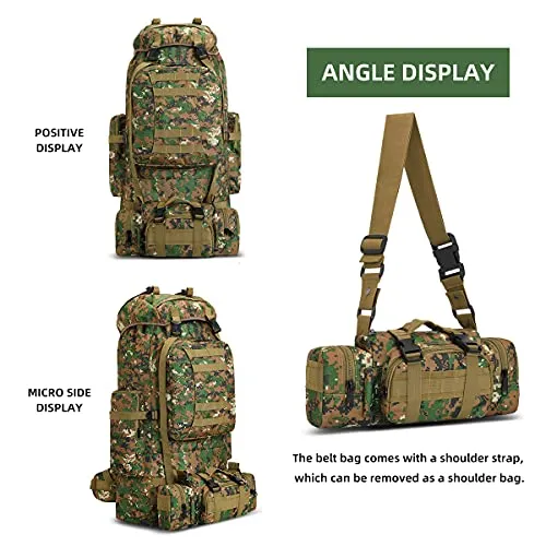 100L Camping Hiking Backpack,Molle military Tactical Rucksack Backpack