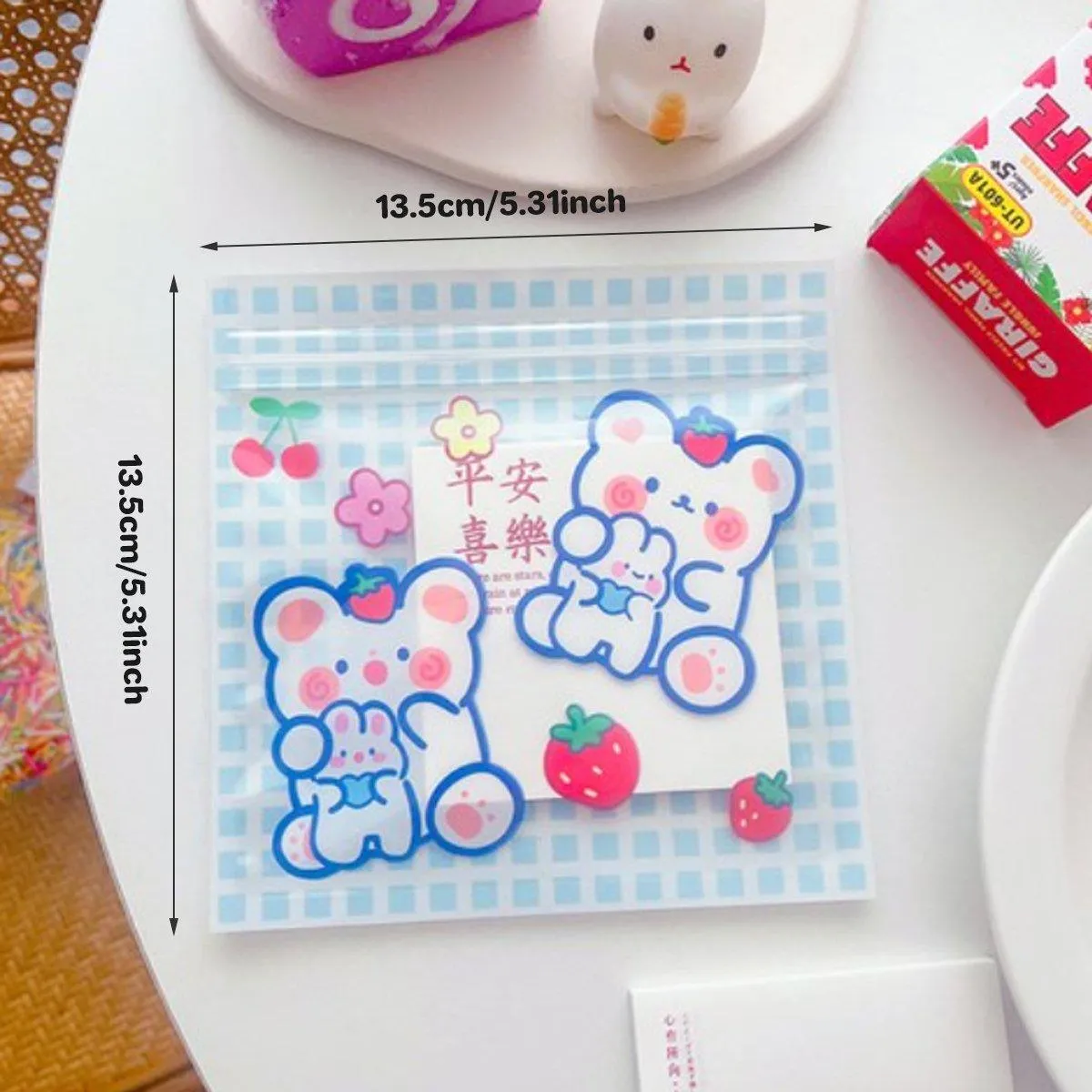 100pcs Cartoon Plastic Ziplock Bags