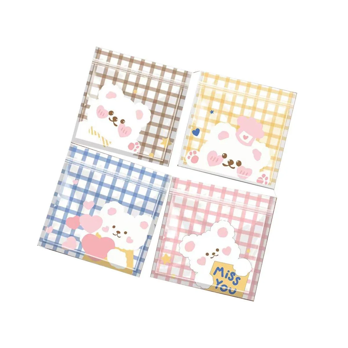 100pcs Cartoon Plastic Ziplock Bags
