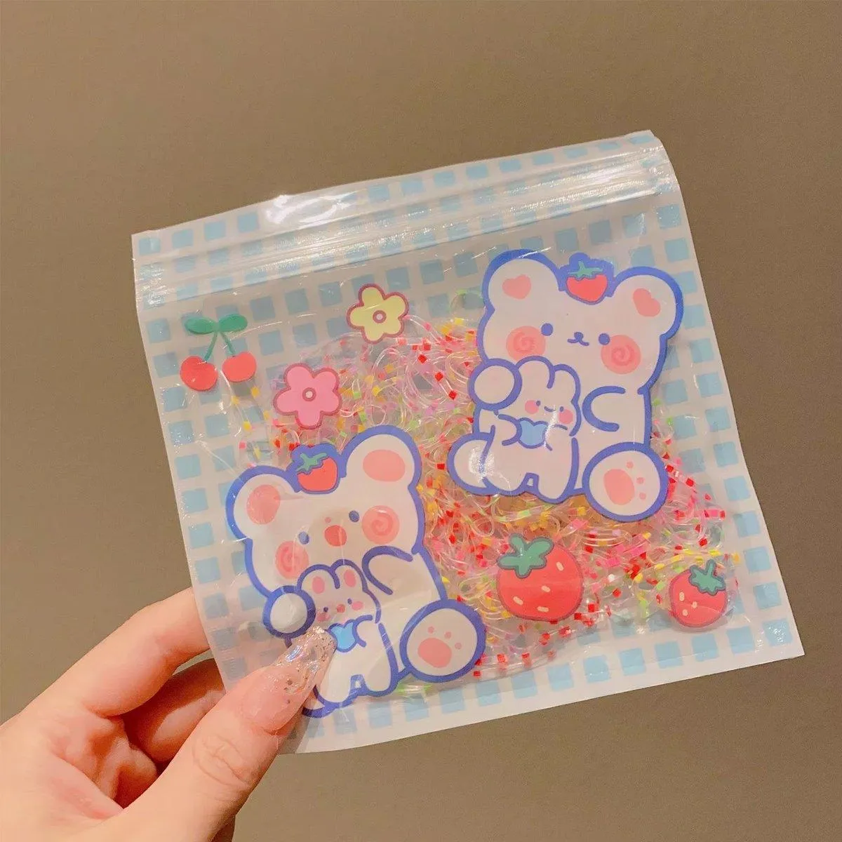 100pcs Cartoon Plastic Ziplock Bags
