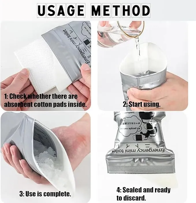 10PCS Disposable Urine Bags, Portable Camping Pee Bags, 700ml Travel Pee Bags for Emergencies, Camping, Travel, and Traffic Jams - Suitable for Outdoor Use