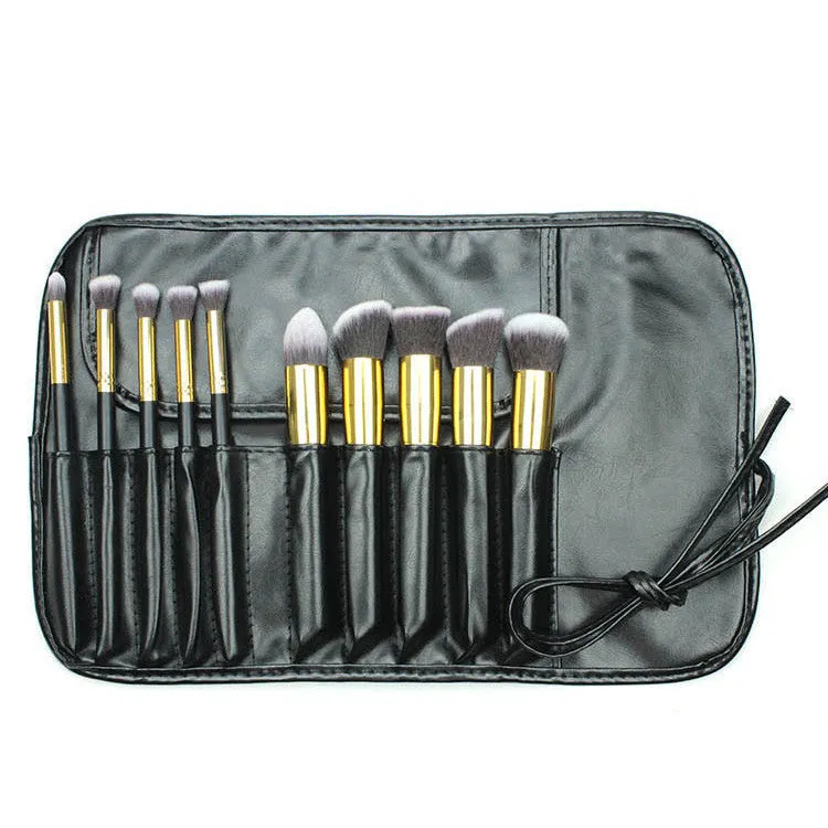 10Pcs Pro Makeup Blush Eyeshadow Blending Set Concealer Cosmetic Make Up Brushes Tool Eyeliner Lip Brushes
