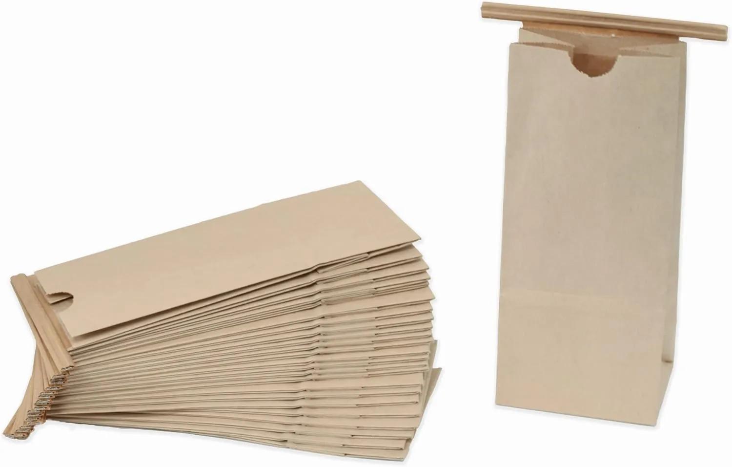 1/2 Pound, Poly-lined, Kraft Coffee Bags (100 Count)
