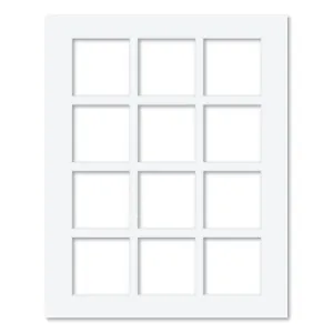 12 Window (4x4in) Collage Photo Mat Board
