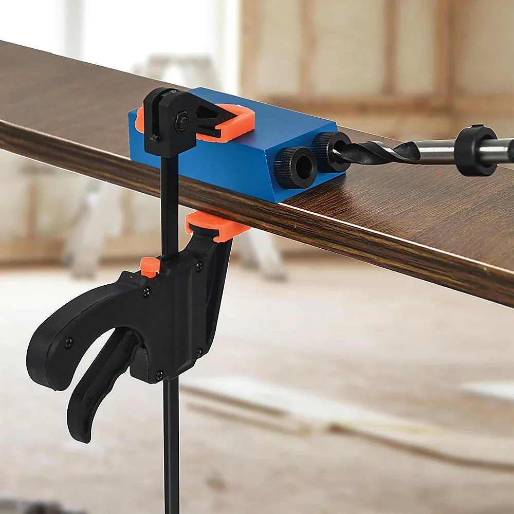 14X Pocket Hole Jig Kit Woodworking Drill Hole Locator Craft Carpenters   F Clip