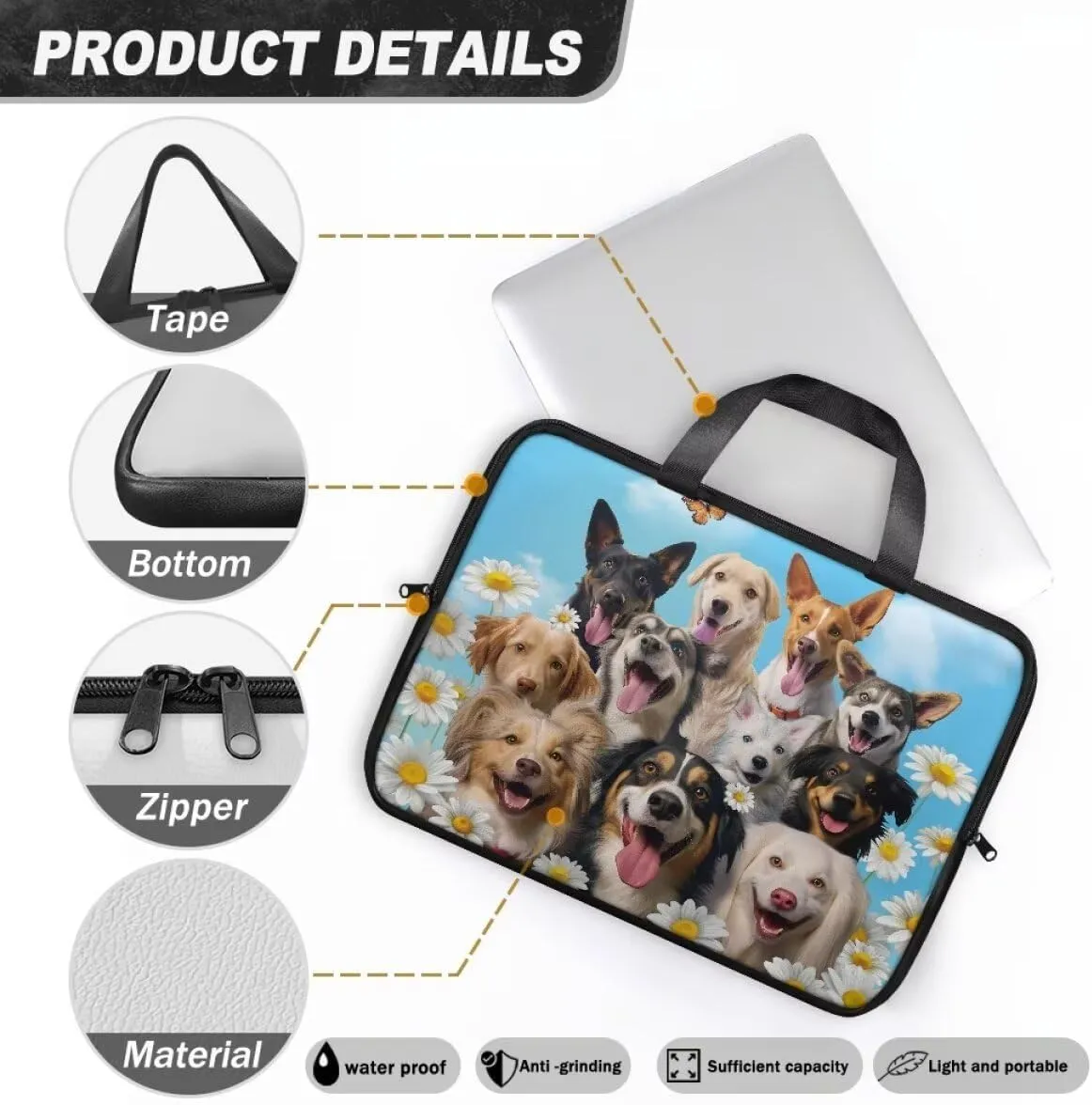 15.6 17.3 inch Laptop Handbag for Women,PU Laptop Case Bag,Laptop Covers,Computer Bags,Laptop Slevee