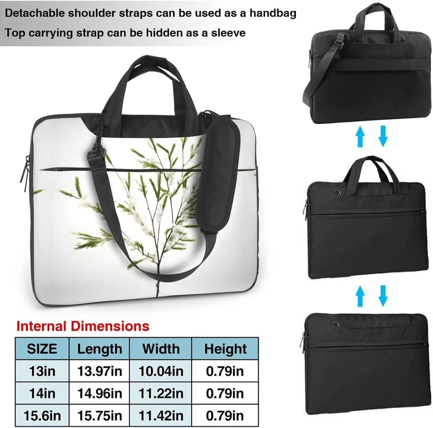 15.6-Inch Laptop Computer And Tablet Shoulder Bag Carrying Case,Business Casual,Winter Cable Ski Lift Print