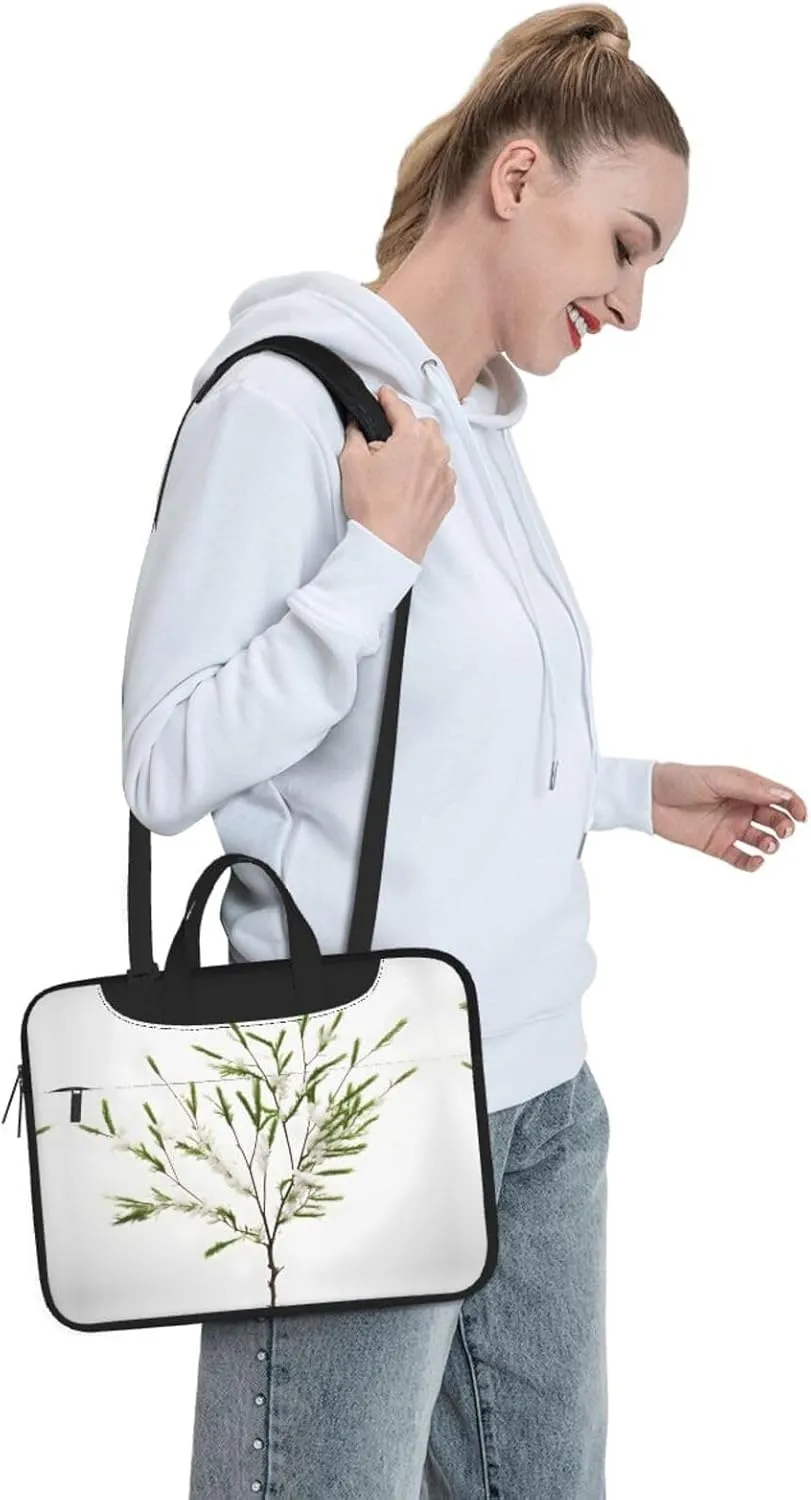 15.6-Inch Laptop Computer And Tablet Shoulder Bag Carrying Case,Business Casual,Winter Cable Ski Lift Print