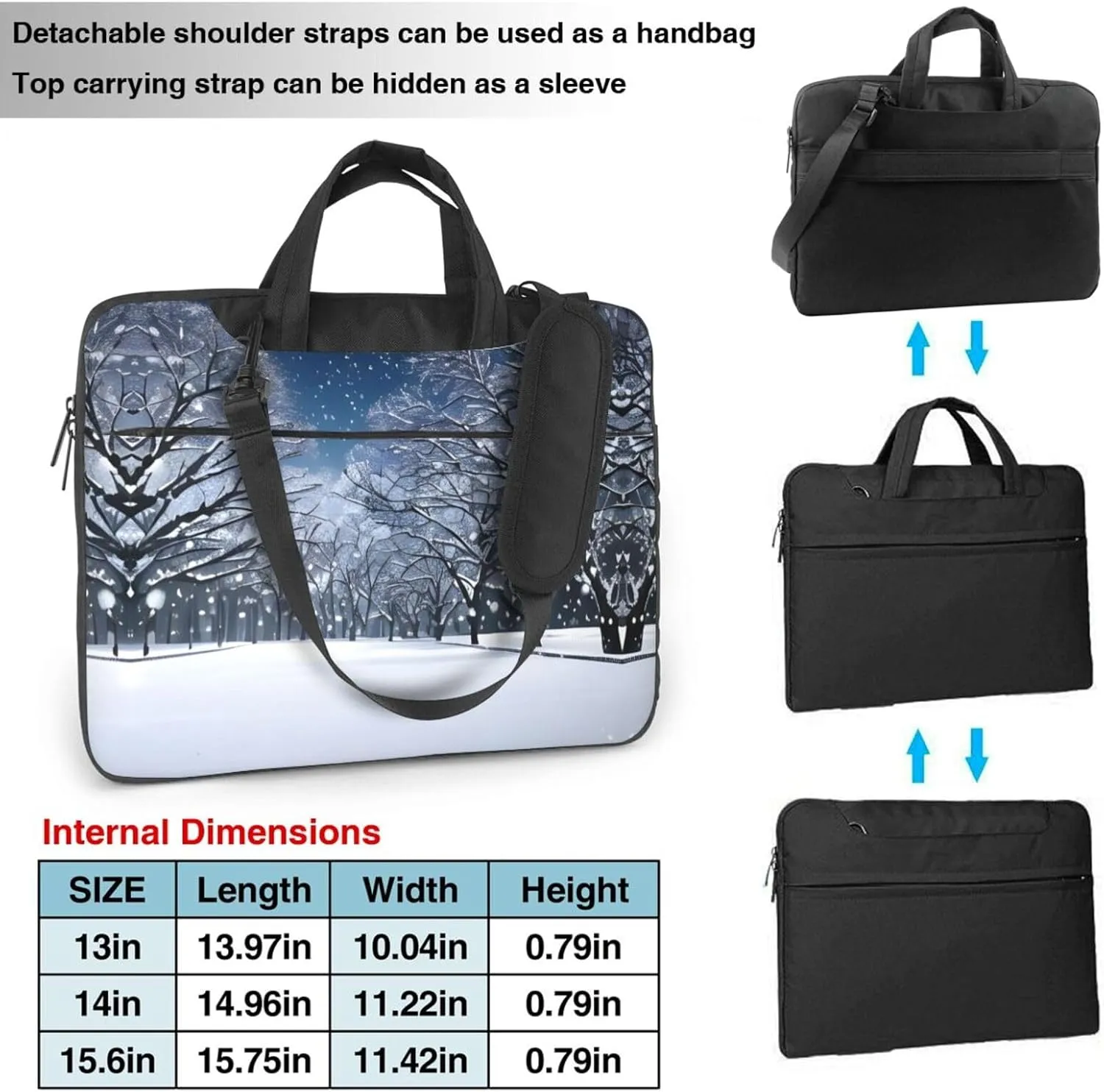 15.6-Inch Laptop Computer And Tablet Shoulder Bag Carrying Case,Business Casual,Yin Yang Pattern Print