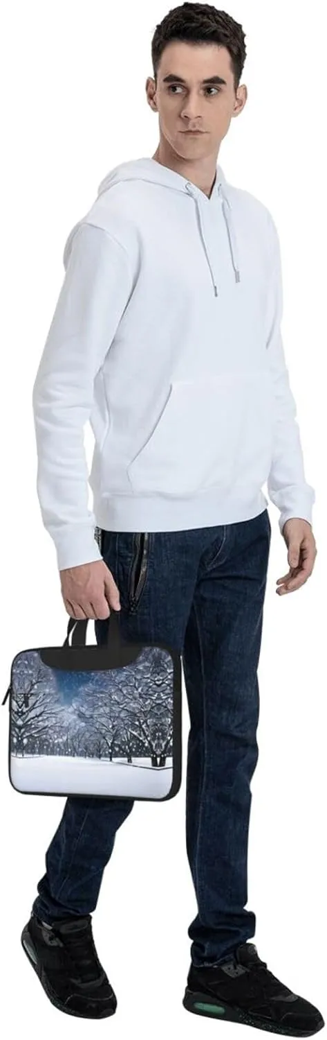 15.6-Inch Laptop Computer And Tablet Shoulder Bag Carrying Case,Business Casual,Yin Yang Pattern Print