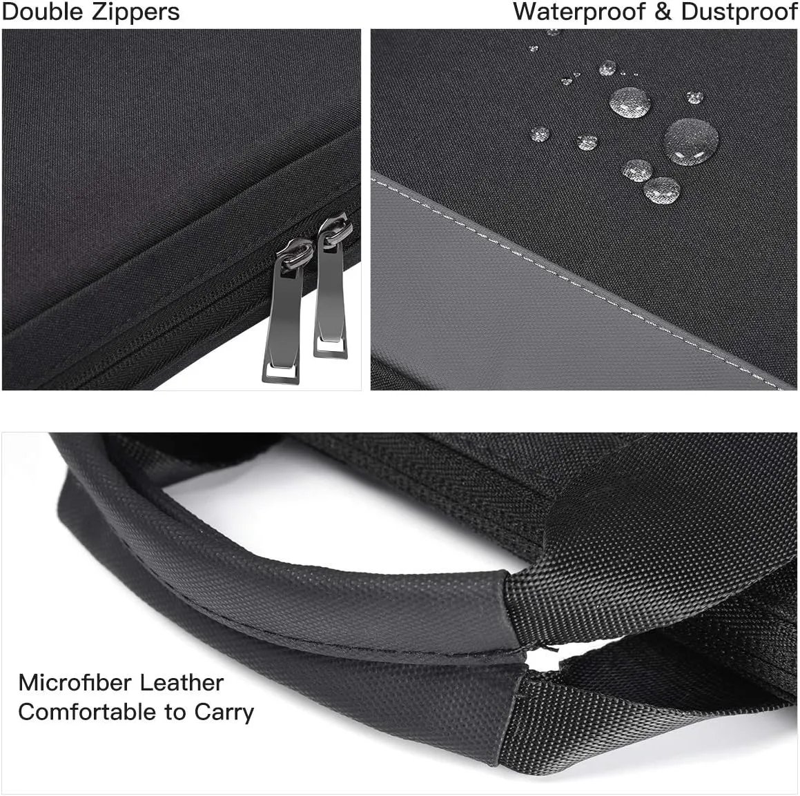 15.6 Inch Laptop Sleeve Bag, Men Women TSA Case for Macbook Pro 16 M4 M3 M2 M1, Lenovo Ideapad 15.6, HP Envy/Victus 15.6, Acer Aspire/Nitro 5 15.6, Dell Inspiron 15, ASUS Chromebook 15 Case, Black