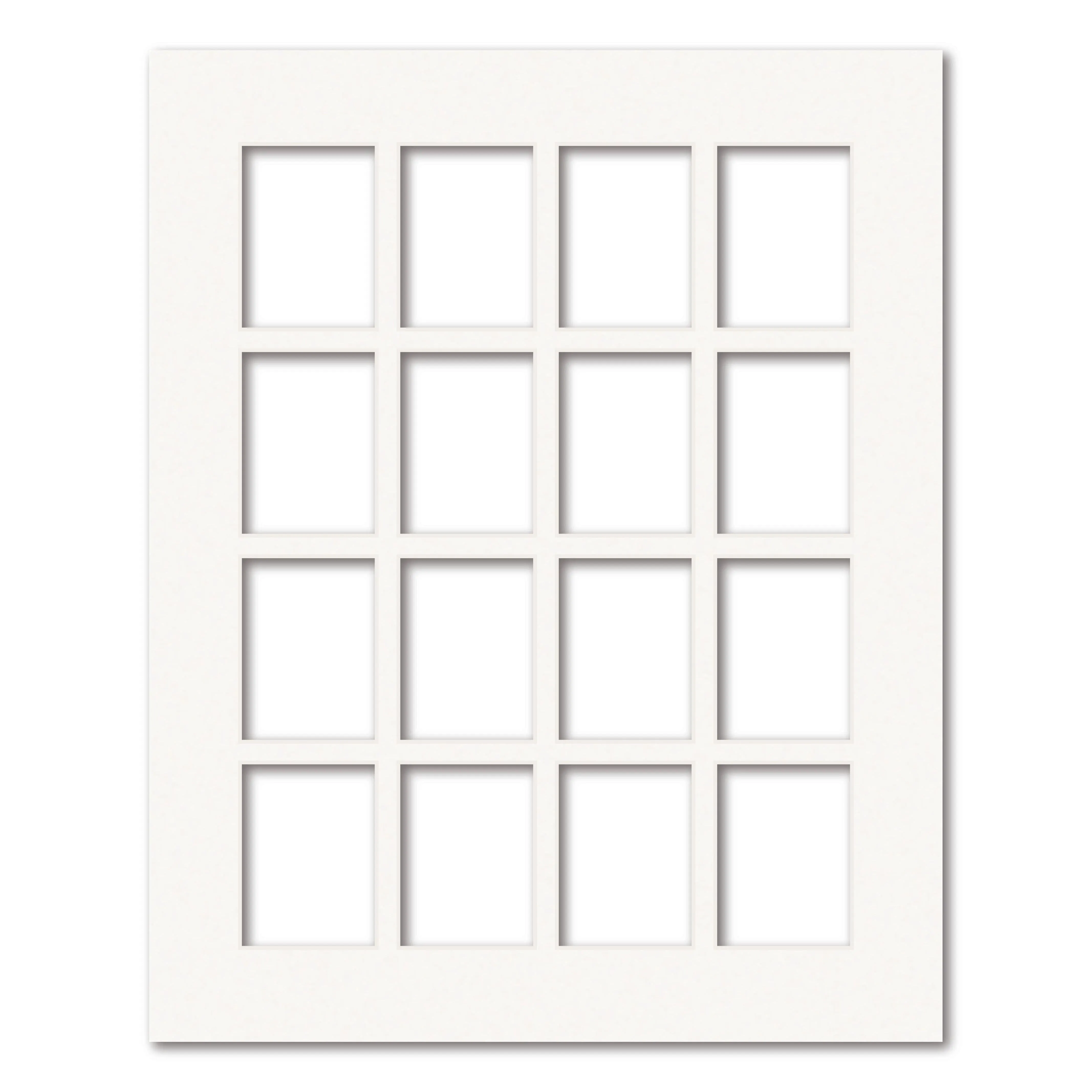 16 Window (3x4in) Collage Photo Mat Board