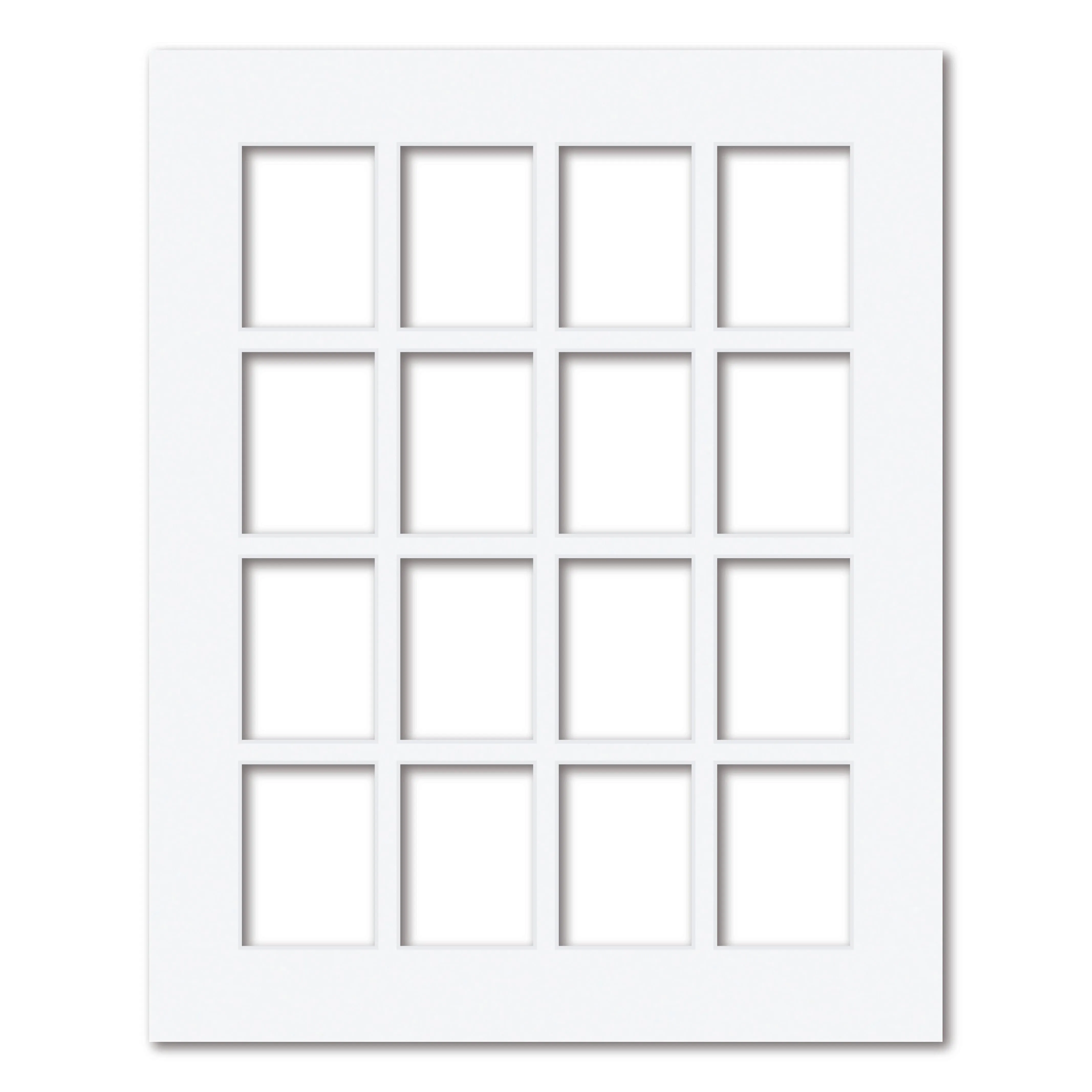 16 Window (3x4in) Collage Photo Mat Board