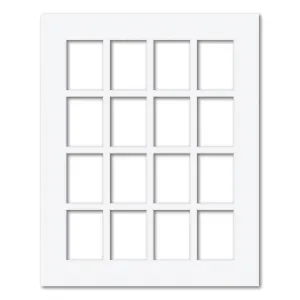 16 Window (3x4in) Collage Photo Mat Board