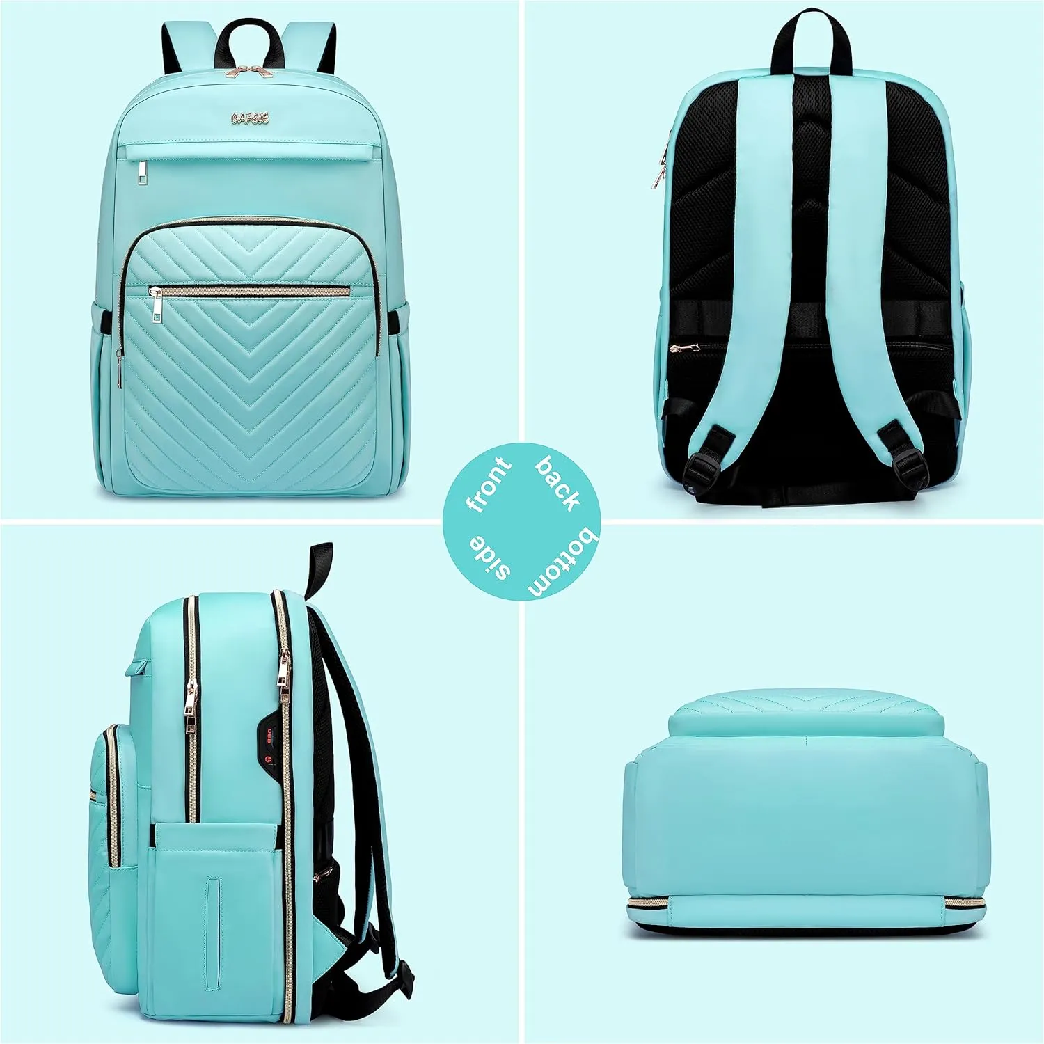 17.3 Inch Laptop Backpack for Women Men Work Laptop Bag Fashion, Large Waterproof Backpacks Stylish Travel Bags Casual Daypacks for College, Business