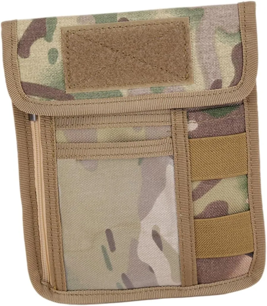 1Pc Outdoor Camouflage Credential Bag Versatile Stylish Cards Pouch for Travel Camping Adventure Lightweight and Portable Design for Men and Women