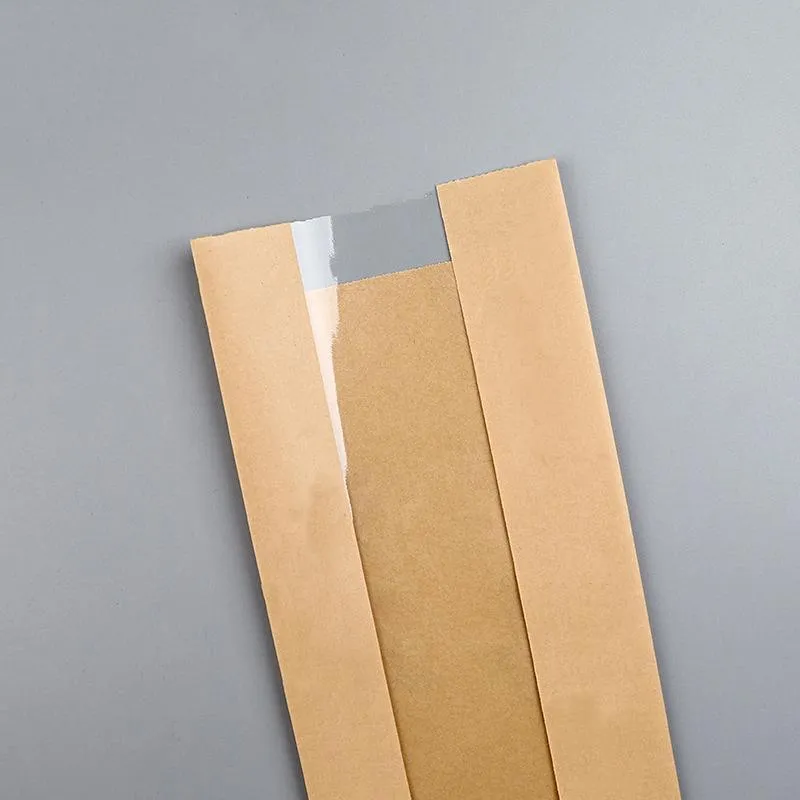 200PCS Kraft French Bread Baguette Packaging Pouch