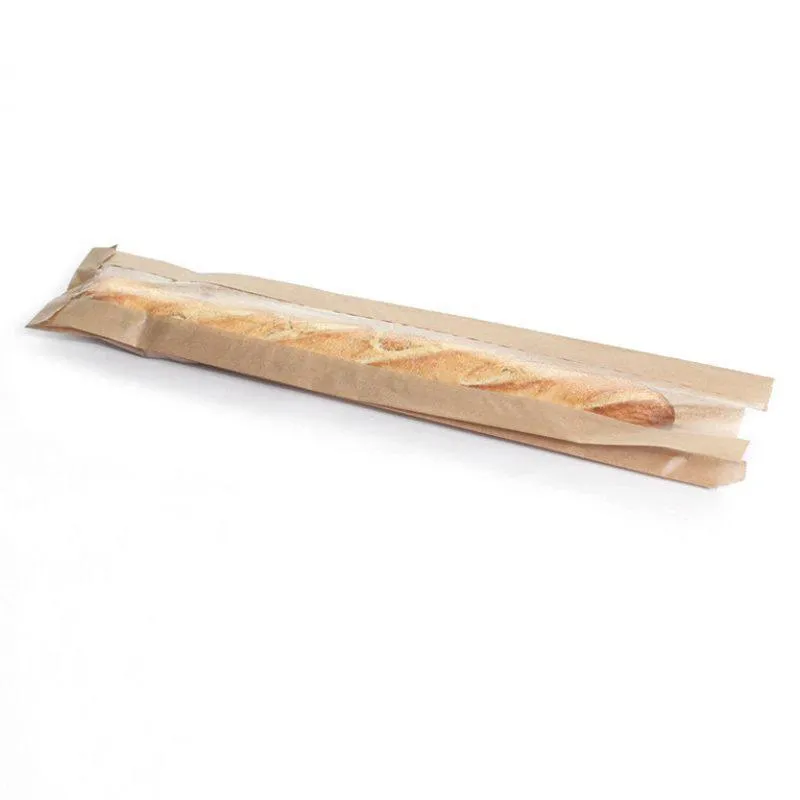 200PCS Kraft French Bread Baguette Packaging Pouch