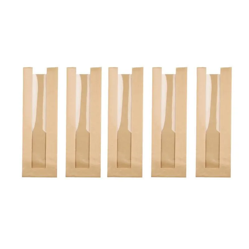 200PCS Kraft French Bread Baguette Packaging Pouch