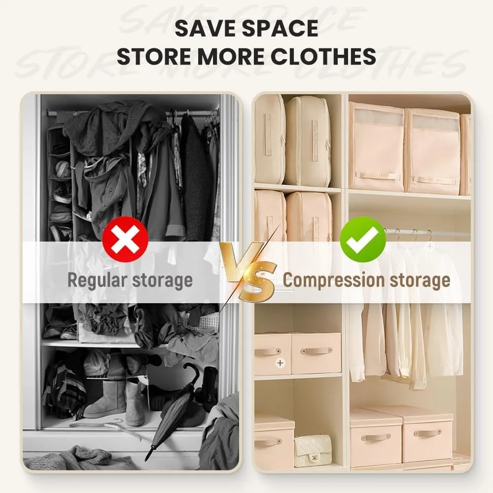 2024 NEW Space Saving Self Compression Organizer,Self Compression Moving Organizer Bags,Storage Tote for Space Saving,Heavy Duty Moving Bags for Comforters,Clothes (Blue, 15.75 * 11.8 * 7.08in)