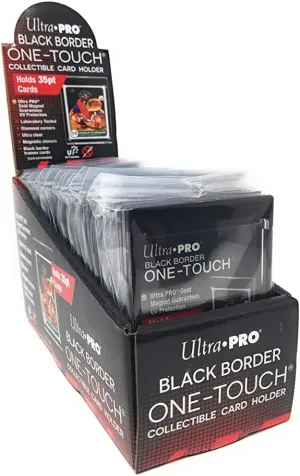 25 Ultra Pro UV One-Touch Magnetic Holders - Black Border 35pt