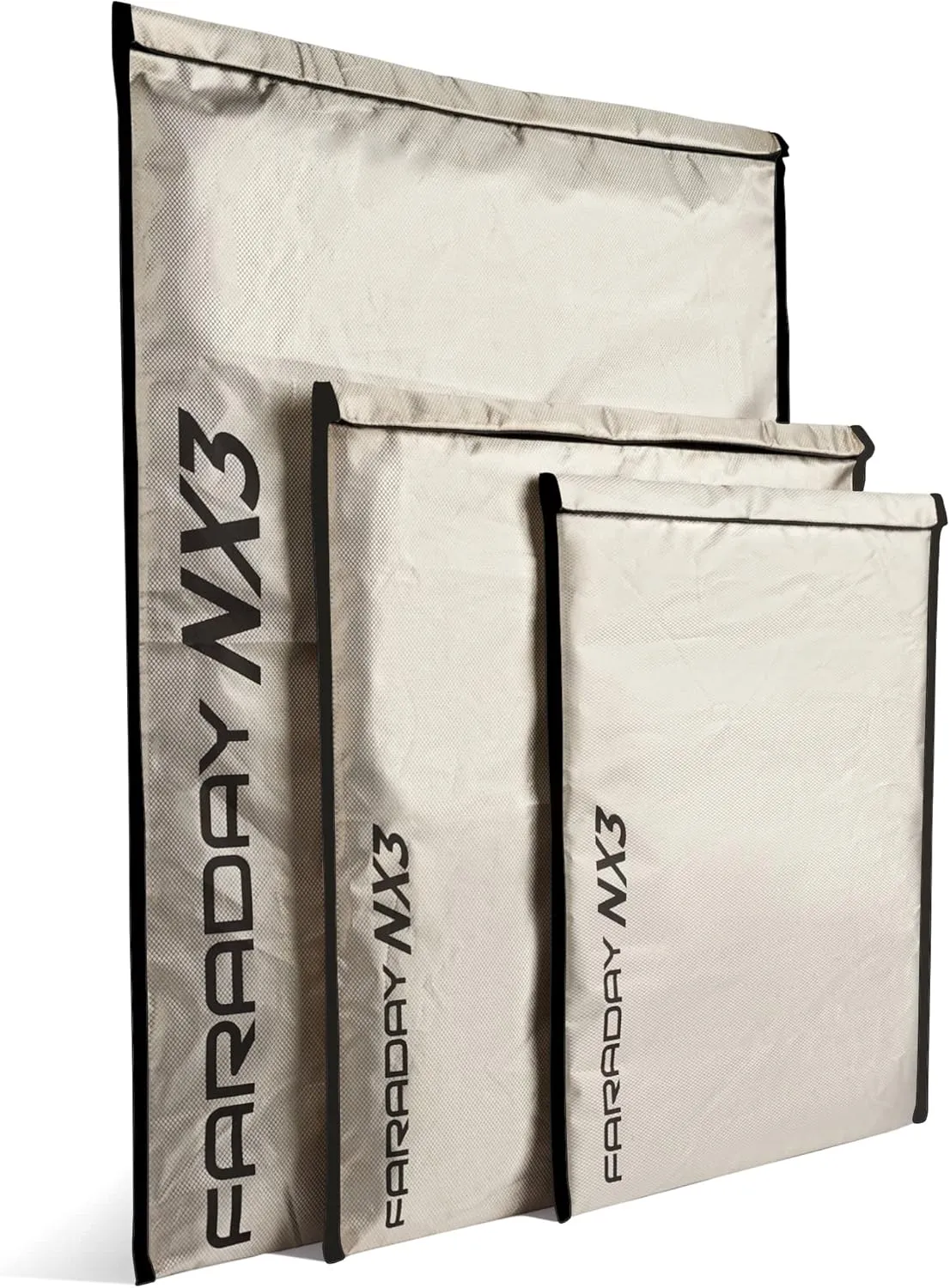 3 pack Large Kit NX3 Triple-Layer CYBER Fabric Faraday Bags. Triple Layer Cyber Fabric Faraday Bag Sleeves Pouch Signal Shielding, Anti-Hacking, Anti-Tracking, EMP Shielding Bag