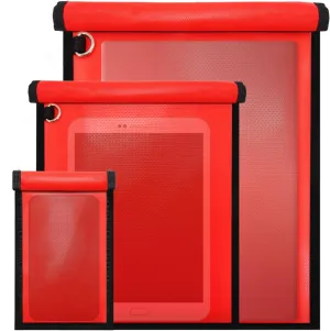 3 Pack Red Faraday Bags, Extra Large Faraday Bag for Laptops & Tablets & Car Keys, Waterproof & Fireproof Faraday Cage, Anti-Theft RFID Faraday Key Fob Protector