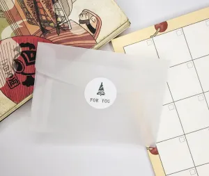 30/50/100PCS 4.9×7 in Semi-transparent Sulfuric Acid Paper Envelopes For Postcard Card Storage Bag Wedding Invitation Gift (50)