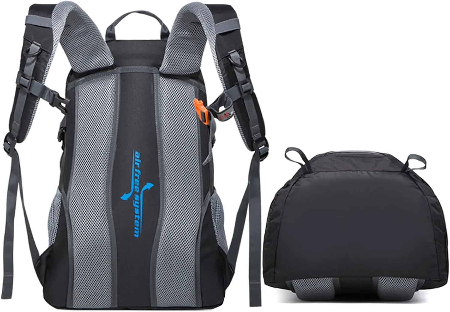35L Hiking Backpack – Lightweight Waterproof Daypack with Adjustable Straps, Mesh Side Pockets – Camping & Travel Backpack for Men & Women – Black