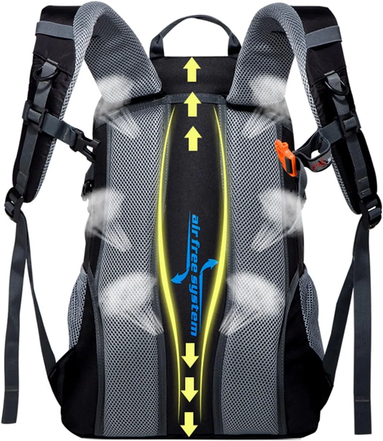 35L Hiking Backpack – Lightweight Waterproof Daypack with Adjustable Straps, Mesh Side Pockets – Camping & Travel Backpack for Men & Women – Black